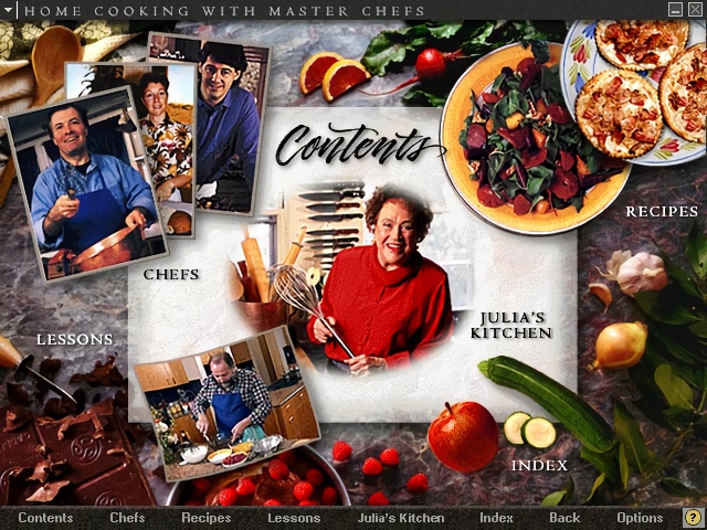 Julia Child: Home Cooking with Master Chefs Main Menu (1995)